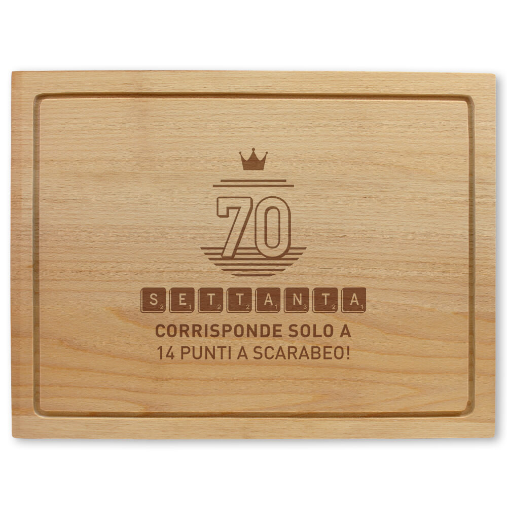 Targa In Legno Per Regalo Denaro 70° Compleanno, Con 5 Fori Per Banconote, 16x8,8 Cm, Personalizzabile